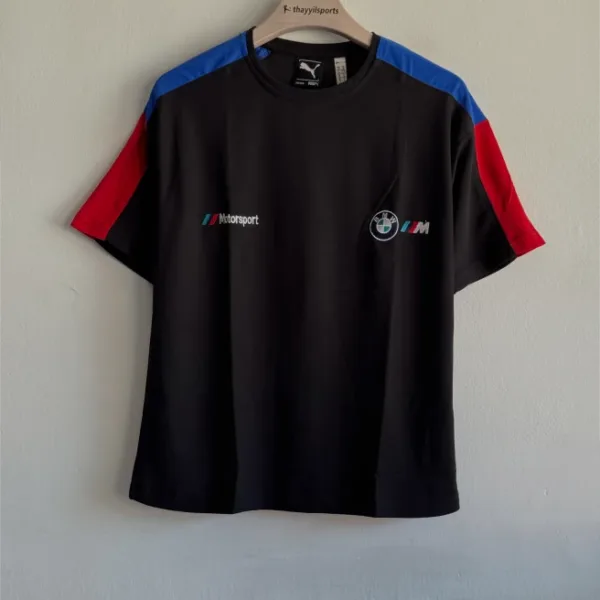 TSHIRT BMW M SPORT BLACK FIVESLEEVE EMBROIDERY