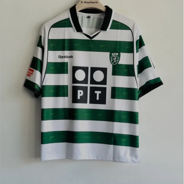 SPORTING 2000-2001 HOME KIT RONALDO FIVESLEEVE POLO