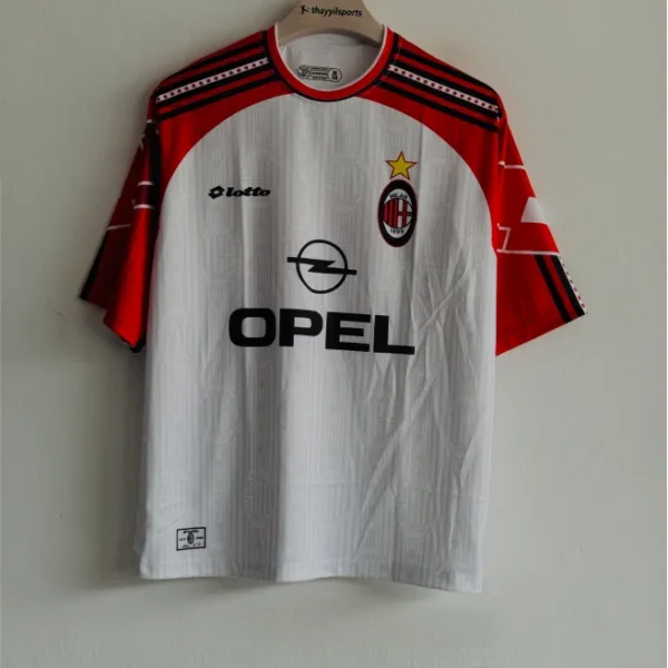 ACMILAN 1997-98 AWAY KIT MALDINI FIVESLEEVE