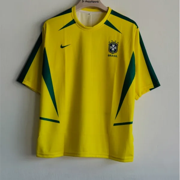 BRAZIL 2002 HOME KIT RONALDO FIVESLEEVE