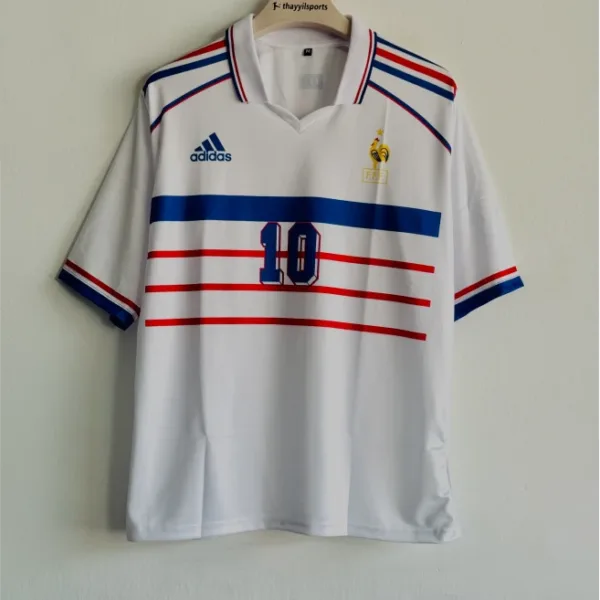 FRANCE 1998 AWAY KIT ZIDANE FIVESLEEVE POLO
