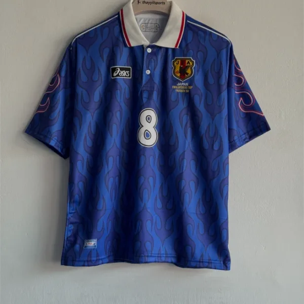 JAPAN 1998 HOME KIT NAKATA FIVESLEEVE POLO EMBROIDERY