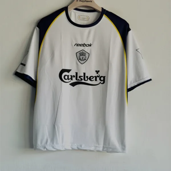 LIVERPOOL 2001-02 AWAY KIT GERRARD FIVESLEEVE EMBROIDERY