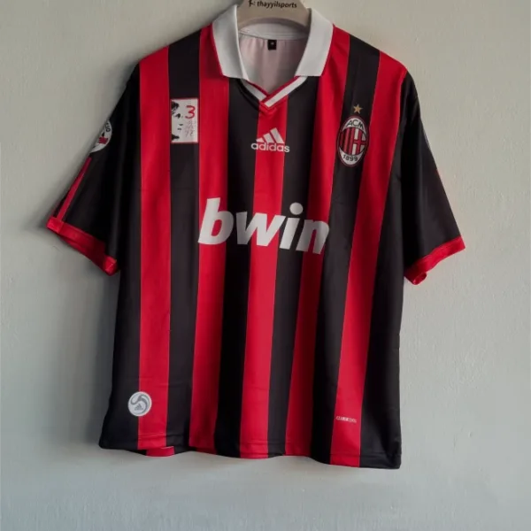 ACMILAN 2008-09 HOME KIT MALDINI FIVESLEEVE POLO