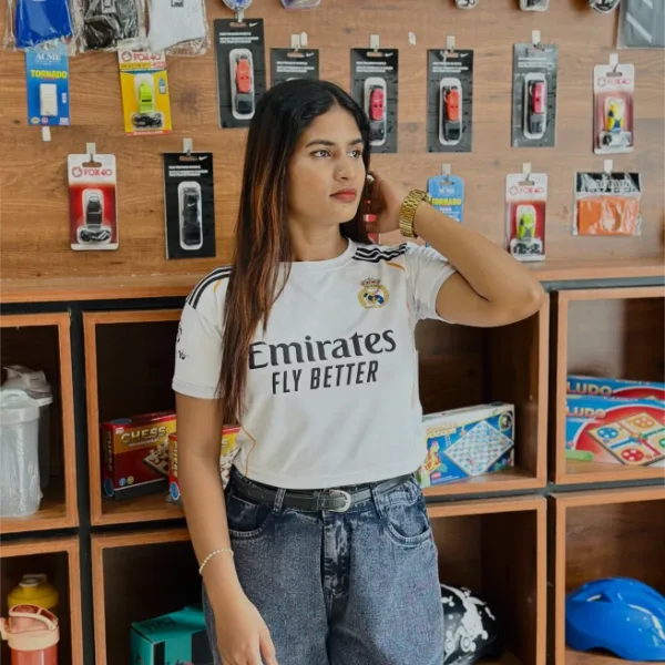 CROP TOP REAL MADRID 25-26 HOME KIT BELINGHAM