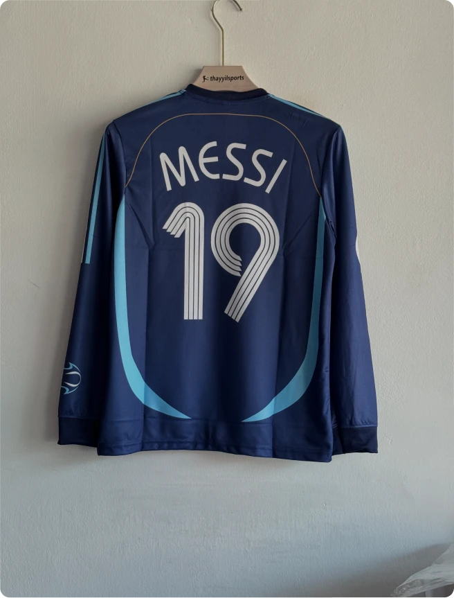 ARGENTINA 2006 AWAY KIT MESSI FULLSLEEVE EMBROIDERY PREMIUM