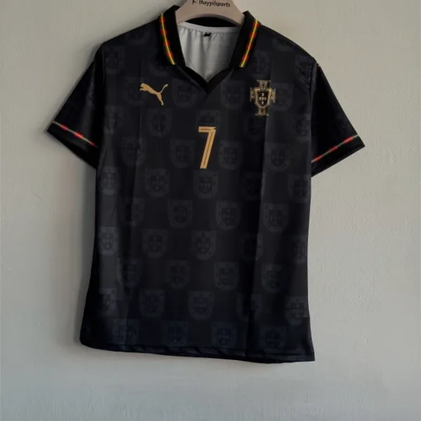 PORTUGAL 25-26 SPECIAL EDITION BLACK KIT RONALDO POLO