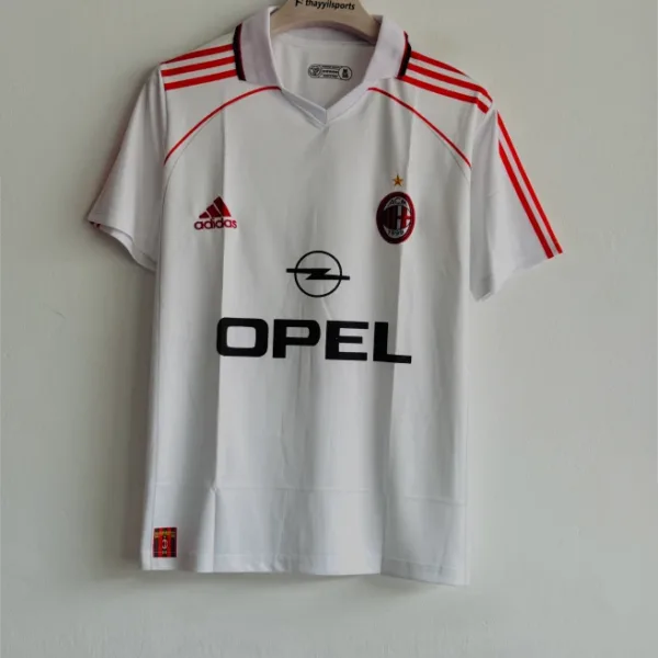 ACMILAN 1998-99 AWAY KIT MALDINI POLO EMBROIDERY