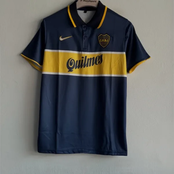 BOCA JUNIORS 1996-97 HOME KIT MARADONA POLO EMBROIDERY PREMIUM