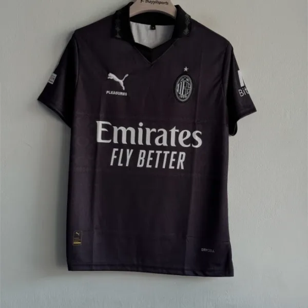 ACMILAN 2024 SPECIAL EDITION KIT BLACK MALDINI POLO EMBROIDERY PREMIUM