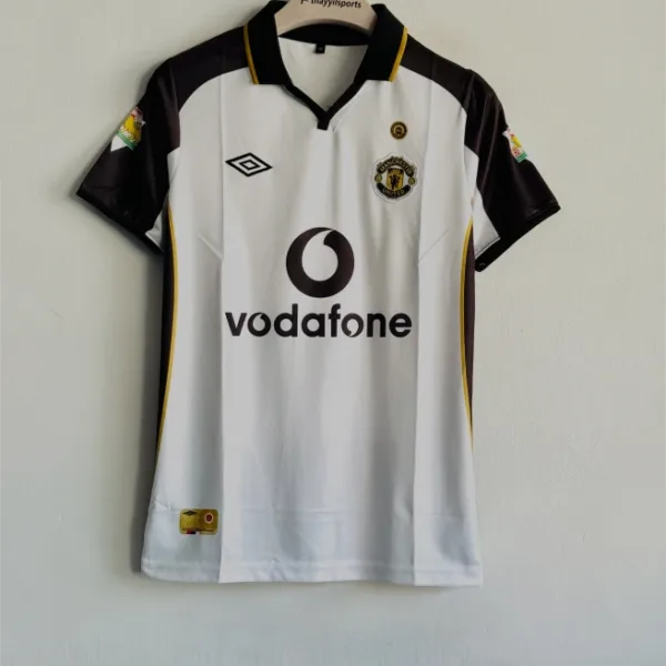 MANCHESTER UNITED 2001-02 AWAY KIT POLO EMBROIDERY PREMIUM