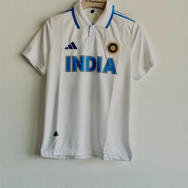 INDIA CRICKET TEST JERSEY VIRAT POLO EMBROIDERY PREMIUM