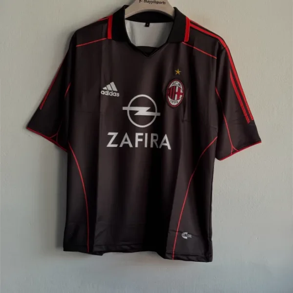 ACMILAN 2005-06 THIRD KIT SHEVCHENKO FIVESLEEVE POLO EMBROIDERY PREMIUM