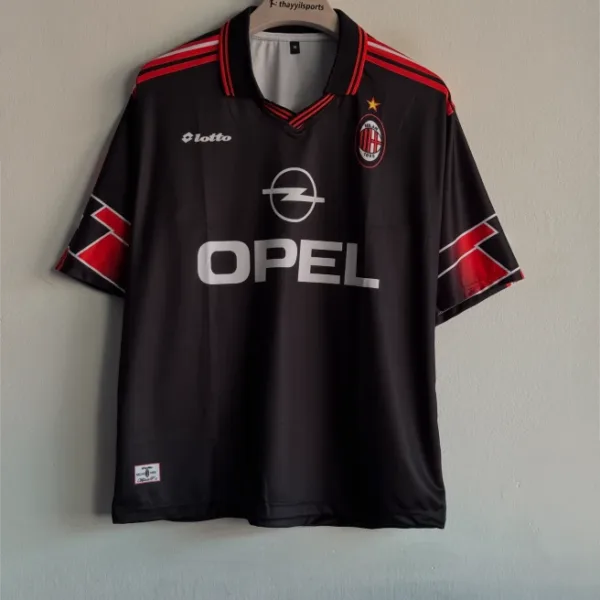 ACMILAN 1997-98 THIRD KIT MALDINI FIVESLEEVE POLO