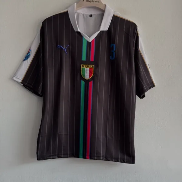 ITALY 2016-17 BLACK SPECIAL KIT MALDINI FIVESLEEVE POLO EMBROIDERY