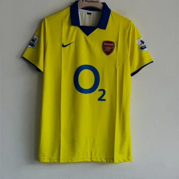 ARSANEL 2003-04 AWAY KIT HENRY POLO EMBROIDERY