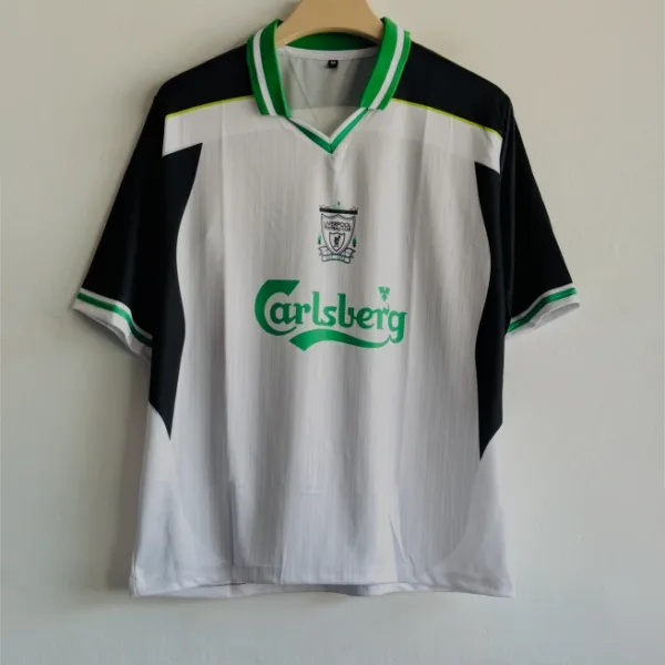 LIVERPOOL GERRARD GREEN AND WHITE FIVESLEEVE POLO