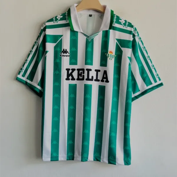 REAL BETIS 1996-97 HOME KIT BELLERIN FIVESLEEVE POLO
