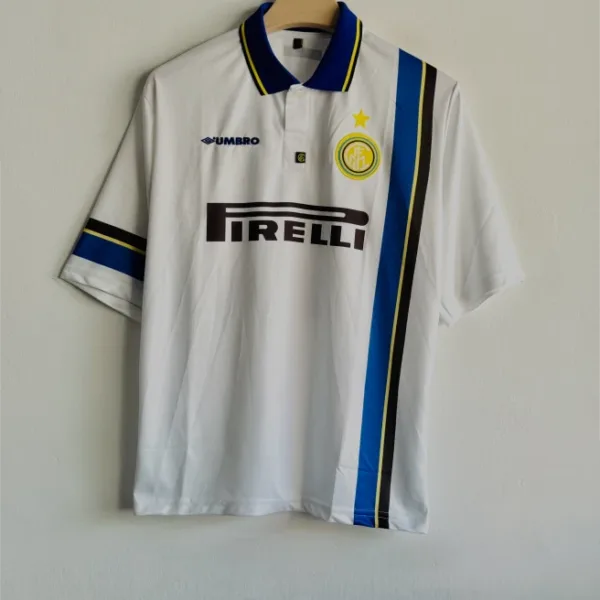 INTERMILAN 1997-98 AWAY KIT RONALDO FIVESLEEVE POLO EMBROIDERY PREMIUM