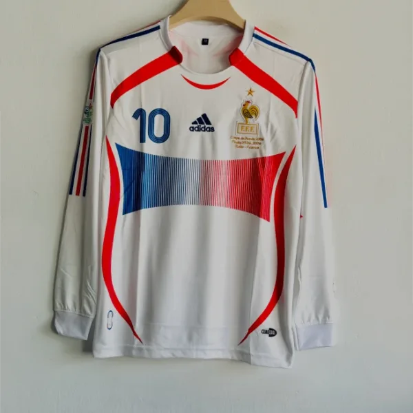 FRANCE 2006 AWAY KIT ZIDANE FULLSLEEVE EMBROIDERY PREMIUM