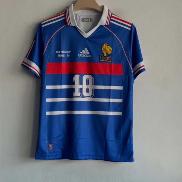 FRANCE 1998 HOME KIT ZIDANE POLO EMBROIDERY