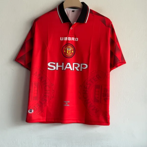 MANCHESTER UNITED 1996-97 HOME KIT BECKHAM FIVESLEEVE POLO