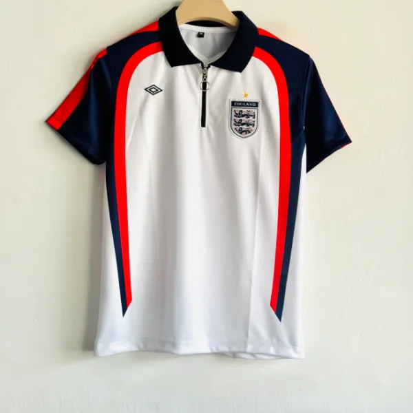 ENGLAND 2000s SPECIAL KIT BECKHAM POLO EMBROIDERY WITH ZIP