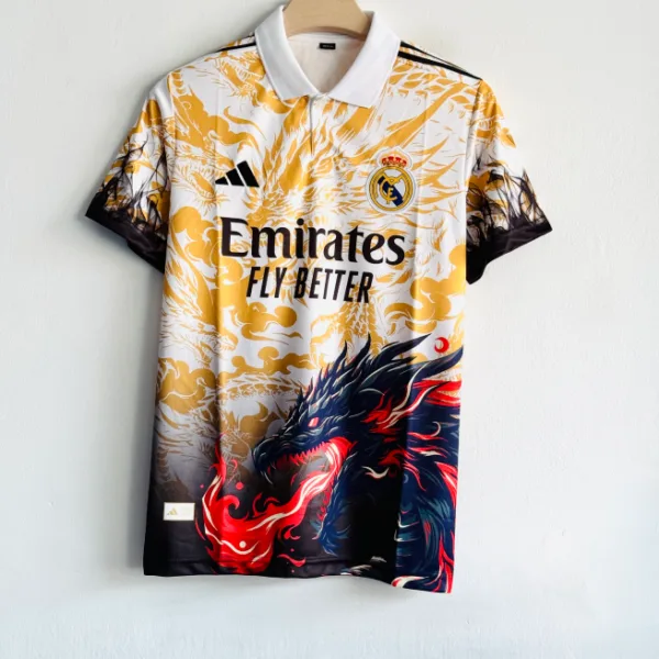REAL MADRID 25-26 DRAGON KIT G/R POLO EMBROIDERY PREMIUM