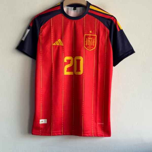 SPAIN 2026 HOME KIT PEDRI EMBROIDERY PREMIUM