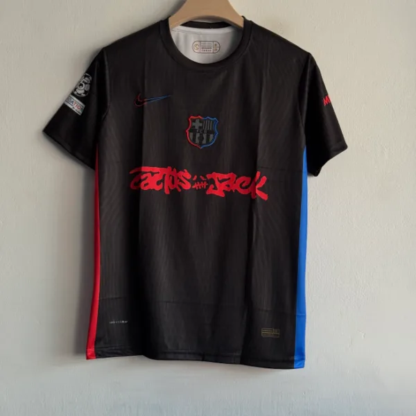 BARCELONA X TRAVIS SCOTT 24-25 AWAY KIT LAMINE YAMAL EMBROIDERY